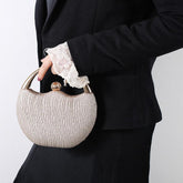 Sac à cocktail portable rétro en poudre scintillante, sac à dîner en arc, sac à perles, sac de soirée